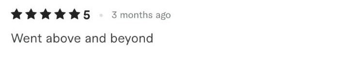 5-star Fiverr review