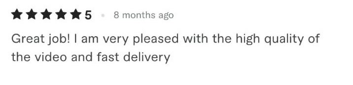 5-star Fiverr review
