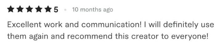 5-star Fiverr review