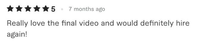 5-star Fiverr review